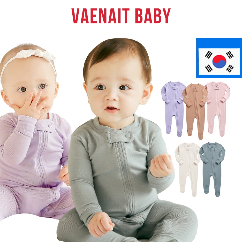[KOREA VAENAIT BABY] Preemie Infant Boys Girls Footie Pyjama Footed Sleep and Play Premium Modal Pyj