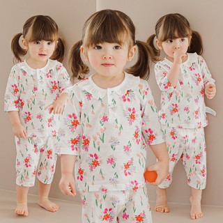 Cordi-i Bộ thun lửng cotton cao cấp cho bé Powder Three-quarter Pajamas (23SS)_CE223 chính hãng Cordi-i Hàn Quốc / Thời trang Xuân Hè