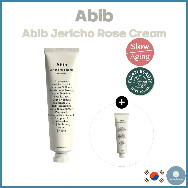 [Abib] Kem hoa hồng Jericho 75ml + 30ml / Kem dưỡng ẩm chống lão hóa, không gây dị ứng