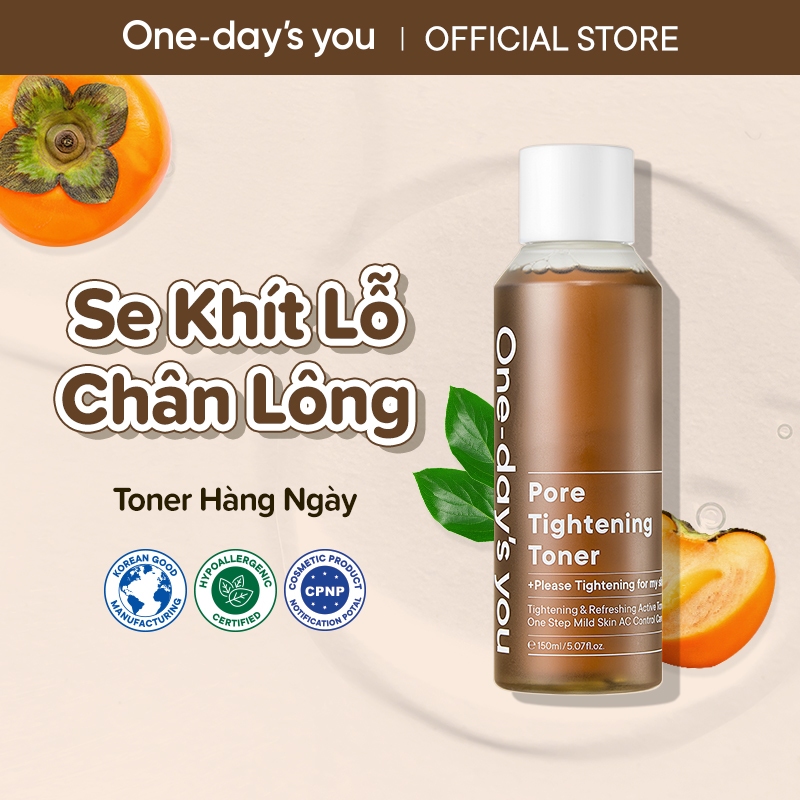 Nước Hoa Hồng Se Khít Thu Nhỏ Lỗ Chân Lông ONE DAY'S YOU Pore Tightening Toner (150mlx2)