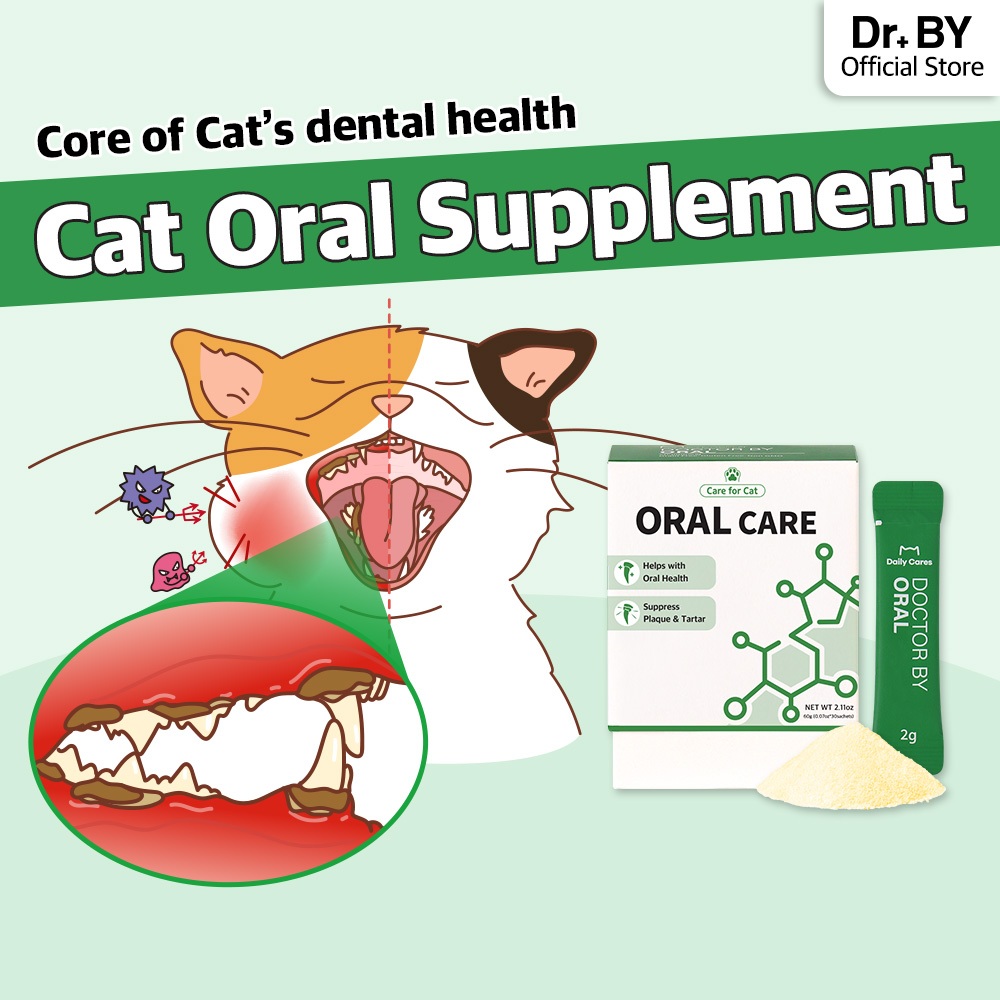 [Doctor By ORAL CARE] Cat Dental Care Vitamin TarTar Remove Health Bổ sung (30 gói)