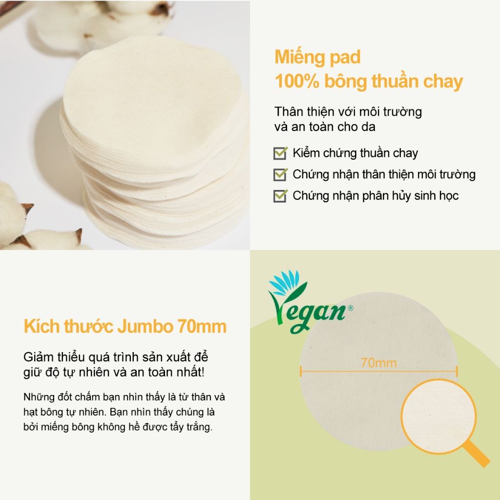 Tinh chất dạng miếng numbuzin No.3 Radiance Glowing Jumbo Essence Pad 150ml