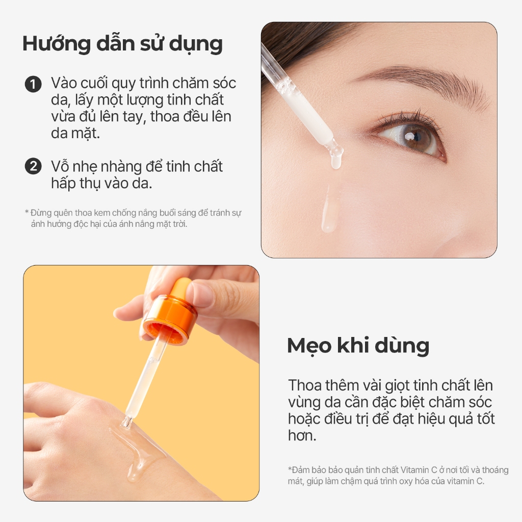 [Torriden chính hãng] Tinh chất sáng trắng Vitamin C Brightening giúp cải thiện tông màu và kết cấu da, khắc phục các vết thâm da, 30ml