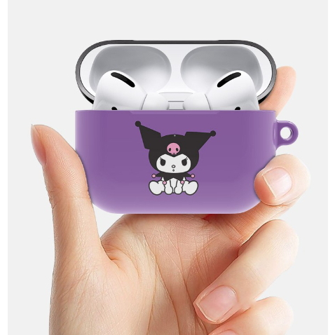Sanrio Vỏ Cứng Bảo Vệ Hộp Đựng Tai Nghe airpods pro 2nd / airpods pro 1st} Có Móc Khóa Hình kuromi mymelody cinnamoroll Hai Tông Màu