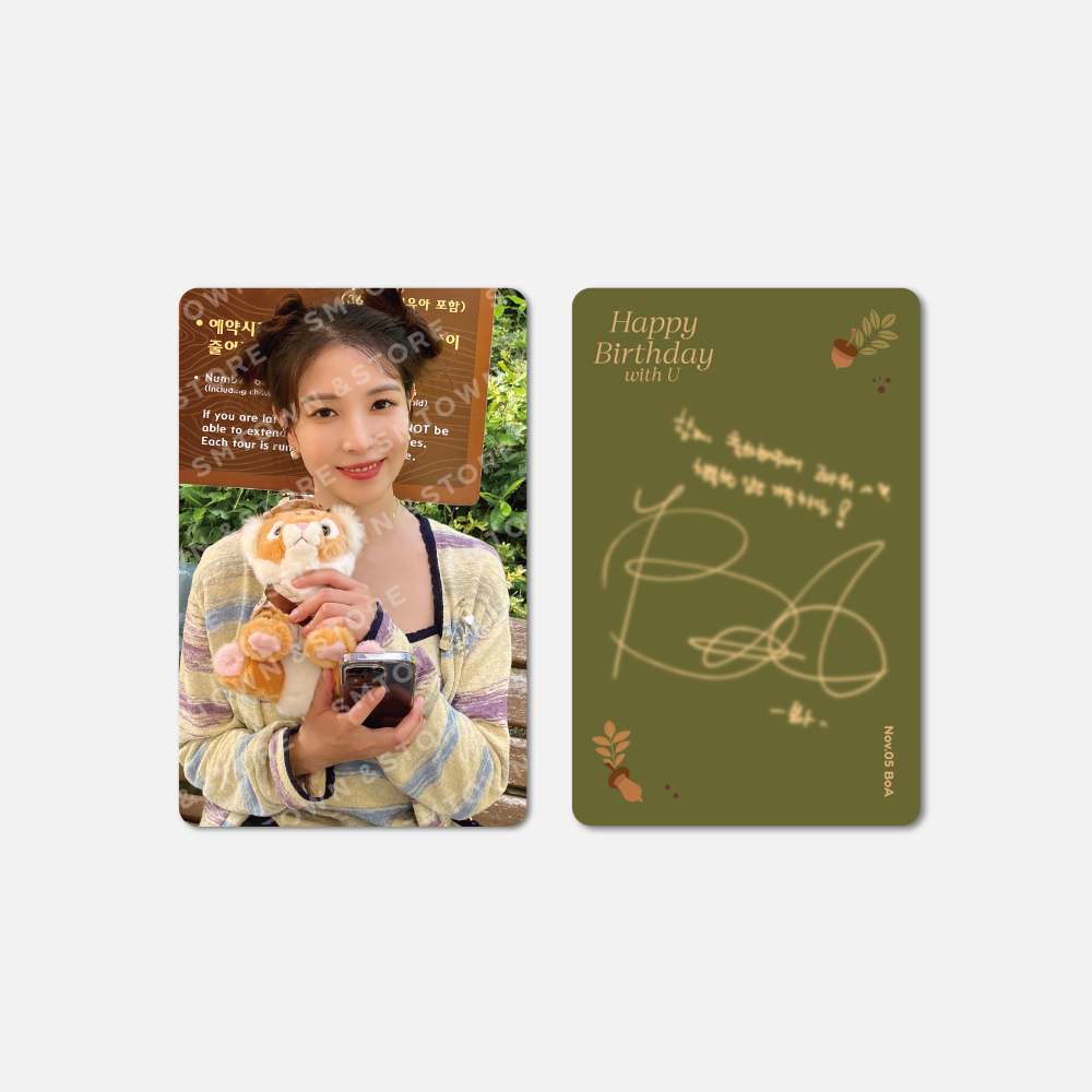 BoA ARTIST BIRTHDAY CARD