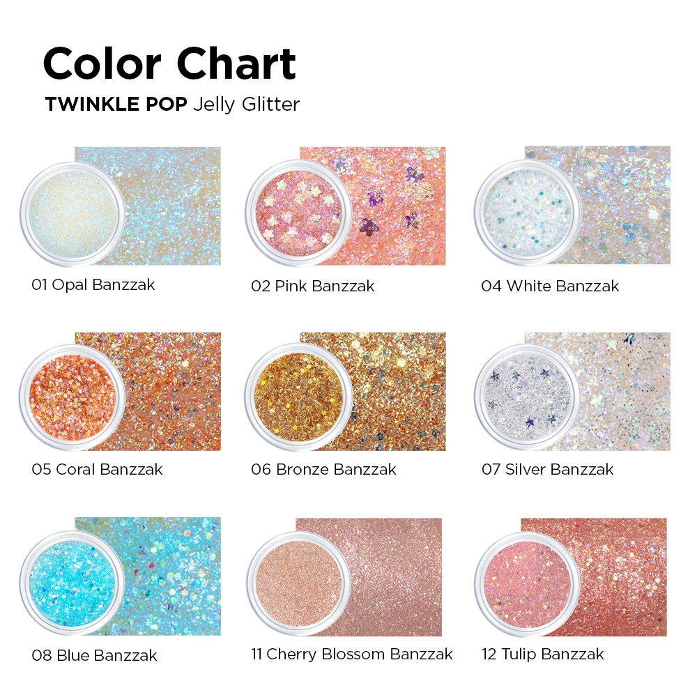 Phấn mắt Clio Twinkle Pop dạng thạch màu kim tuyến nhũ lấp lánh thời trang 2.8g