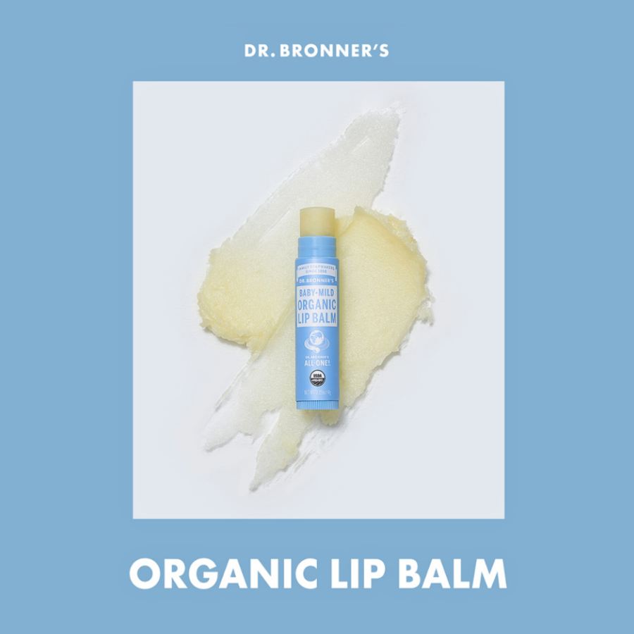 Son dưỡng môi hữu cơ lành tính cho bé Dr. Bronner's Baby Mild Organic Lip Balm 4g