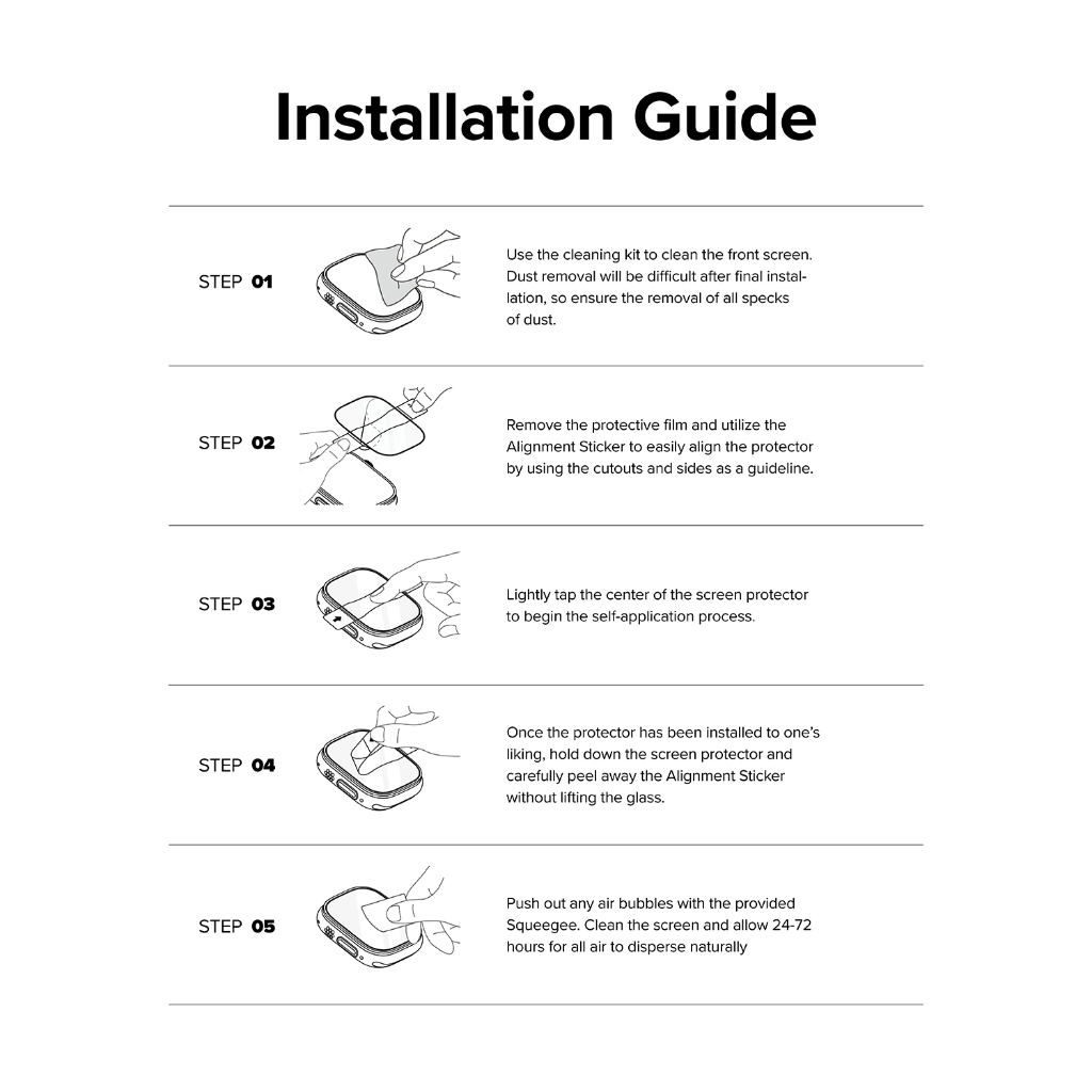 Ốp mặt đồng hồ RINGKE siêu nhẹ chống trầy xước thích hợp cho Apple Watch Ultra 2 Ultra