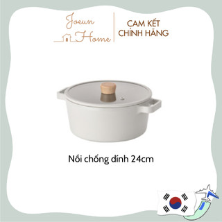 [Hàng chính hãng] Nồi chống dính đáy từ FIKA NEOFLAM làm từ nhôm đúc phủ gốm nồi 24 cm Hàn Quốc (màu trắng ngà)