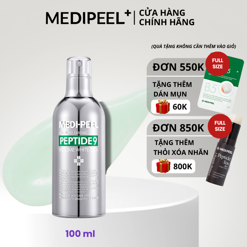 Medi Peel Tinh chất PEPTIDE 9 VOLUME WHITE CICA ESSENCE 100ml