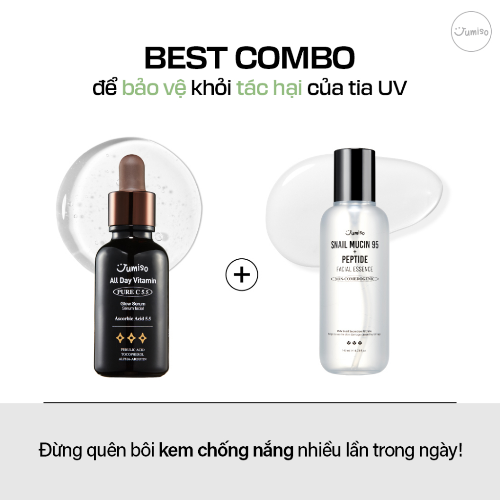 Tinh chất dưỡng da Ốc sên JUMISO Snail Mucin 95 + Peptide 140ml