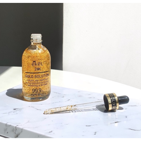 Dung Dịch Vàng 24k ekel 100ml Sang Trọng % 24K Gold Ampoule gold essence Anti-Aging Moist Ampoule