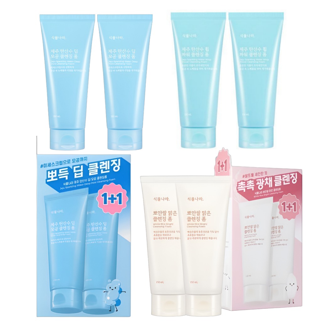 [Olive Young] Bọt rửa mặt Shingmulnara - Jeju Sparkling Water Power Whip, Jeju Sparkling Pore Deep, 