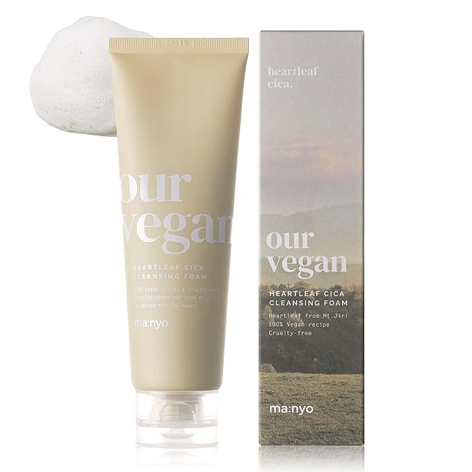 Sữa rửa mặt tạo bọt làm sạch sâu thuần chay Manyo vegan heartleaf cica  Cleansing foam 120ml