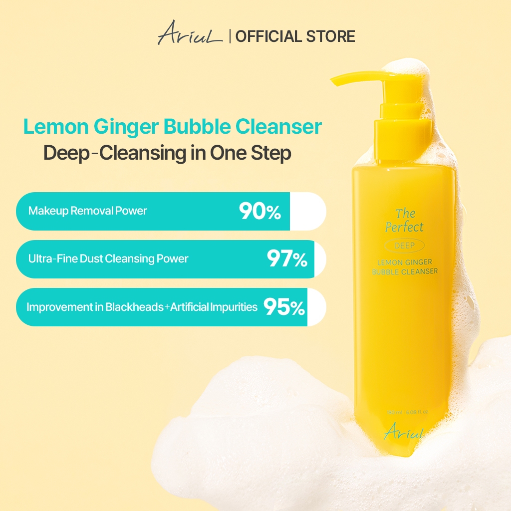 [Ariul Official] Sữa rửa mặt bong bóng chanh gừng hoàn hảo _ Làm sạch sâu với bọt nhỏ (ARTP037) A