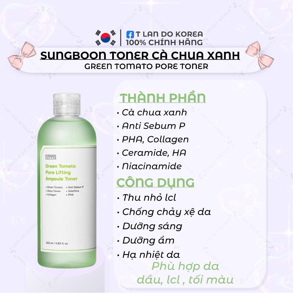 Toner Cà Chua SungBoon 350ml + 100ml
