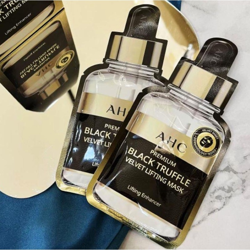 Mặt Nạ AHC Hàn Quốc  Premium Black Truffle Velvet Mask  30g x 5 Miếng