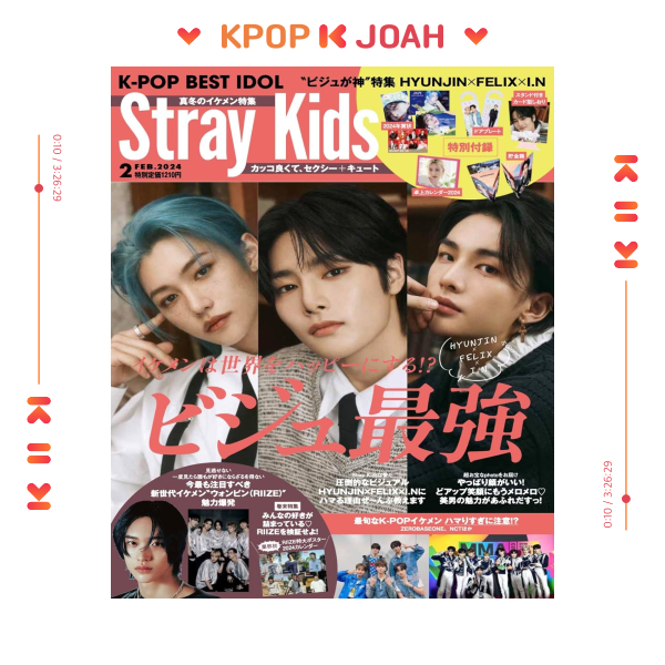 K-POP BEST IDOL JAPAN - COVER: STRAY KIDS  - Feb.2024 ISSUE
