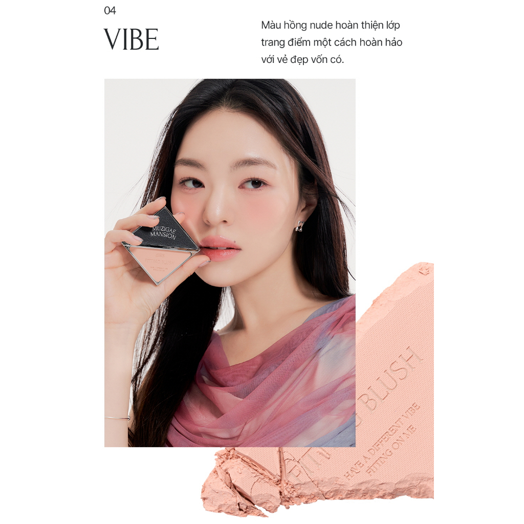 MUZIGAE MANSION PHẤN MÁ KÈM GƯƠNG FITTING BLUSH 5G