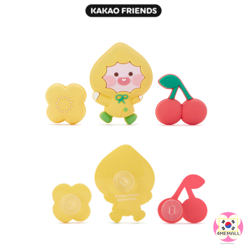 Kakao friends 1 Set Phụ Kiện Trang Trí Giày Bằng Silicon Hình Trái Cây ryan muzi apeach