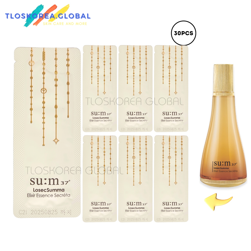 30 Gói sample Nước thần hoàng kim thanh lọc tái sinh da Sum37 Losec Summa Elixir Essence Secreta 1ML