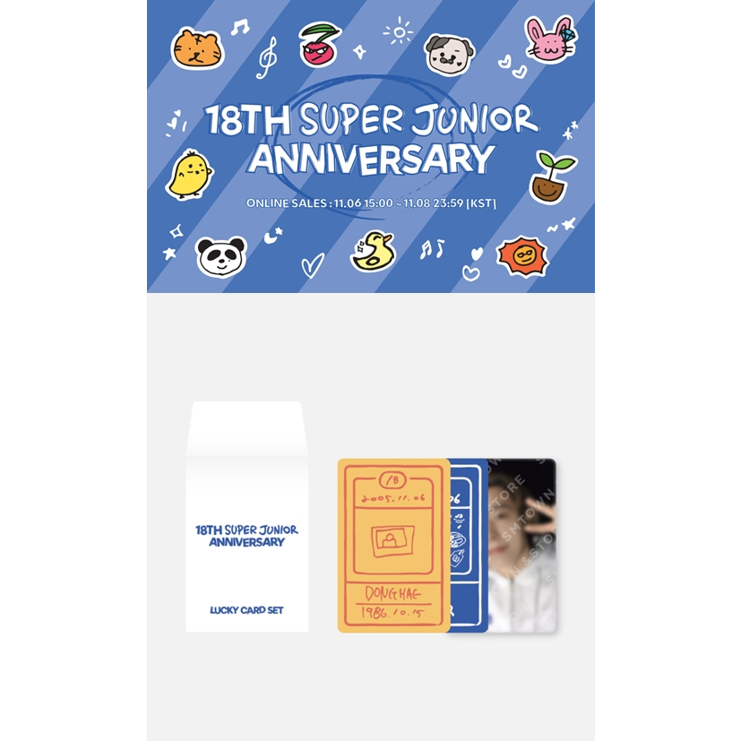 SUPER JUNIOR 18th Anniversary Lucky Card Set