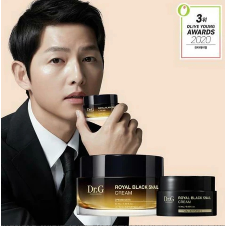 Kem dưỡng ẩm ốc sên đen Dr.G Royal Black Snail Cream 50mL