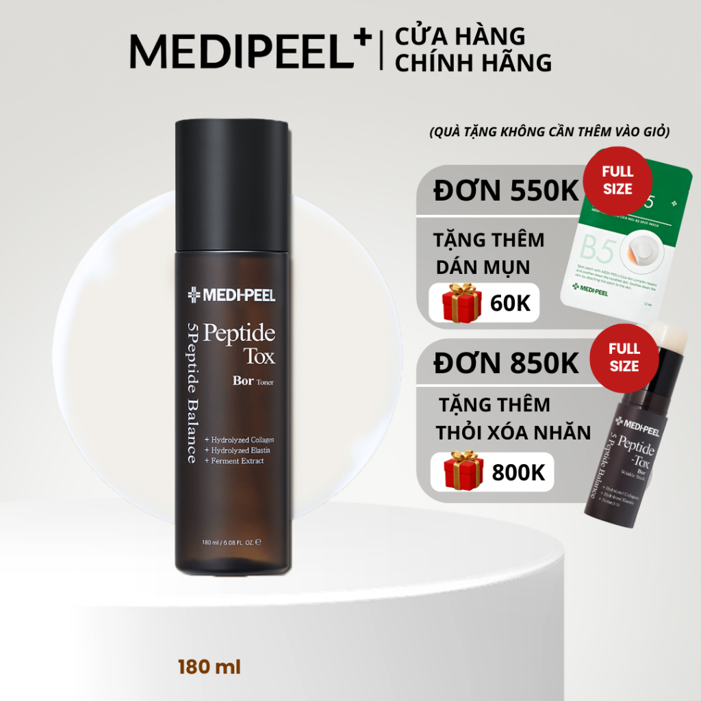 Nước hoa hồng MEDIPEEL PEPTIDE TOX BOR TONER 180ml