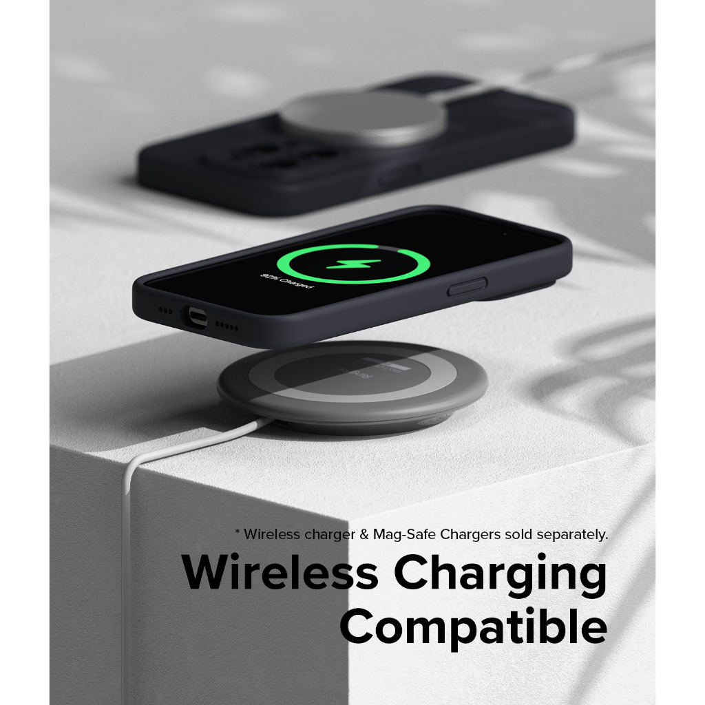 Ringke Silicone Từ tính cho iPhone 15 Pro Max 15 Pro Vỏ silicon mềm nhẹ