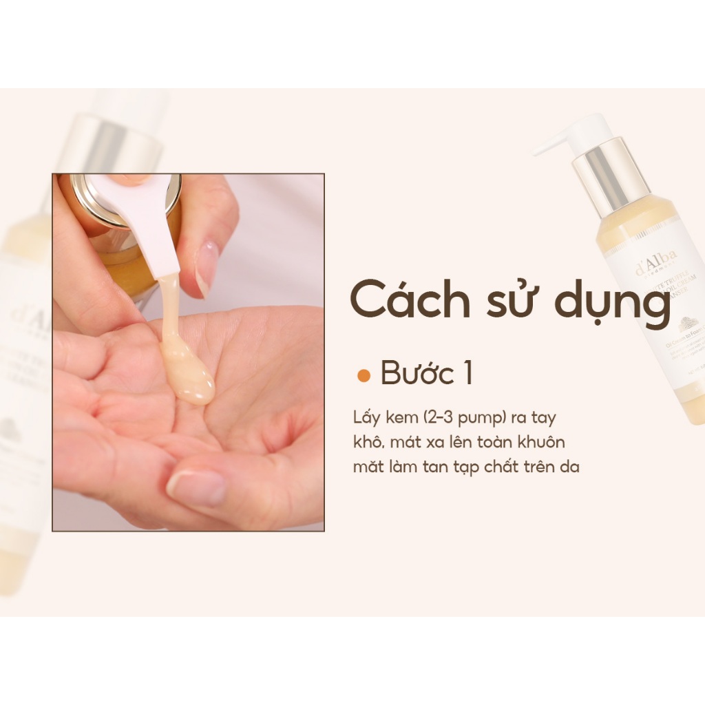 [d'Alba Official] Dầu rửa mặt tạo bọt size du lịch 65ml