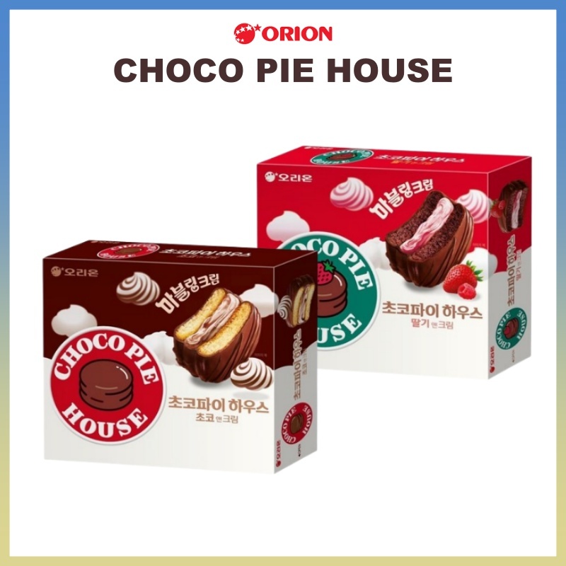 Choco Pie House, 12ea / Choco Pie Premium / Dâu, Sôcôla