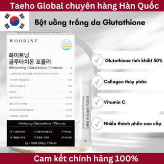 (WOODINY) Glutathione dạng bột  Whitening Gluthatione Formula trắng da bổ sung collagen và vitamin C (100 gói)