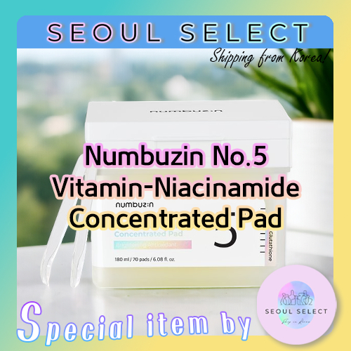 Numbuzin Số 5 + Niacinamide Mực đậm đặc Glutathione Niacinamide Niacinamide PHA & LHA 70pads Loại bỏ