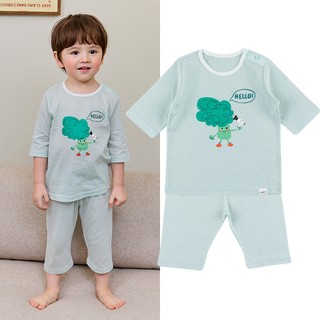 Cordi-i Bộ thun lửng cotton cao cấp cho bé Shiny Collie Three-quarter pajama (24SS) - CE257 chính hãng Cordi-i Hàn Quốc