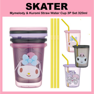 Mymelody & kuromi Bộ 3 Ống Hút Nhựa sih3st