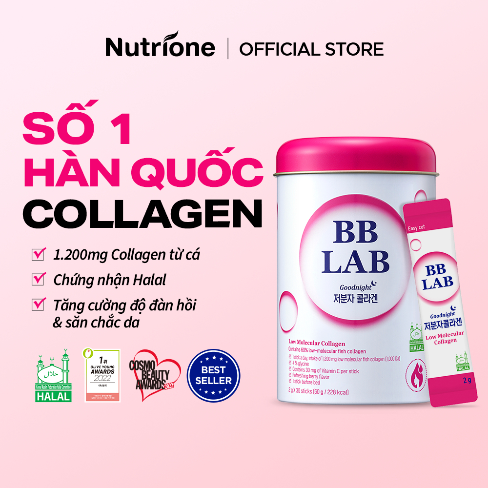 NUTRIONE BB LAB Halal Good Night Collagen (2g x 30 que) 1 Hộp
