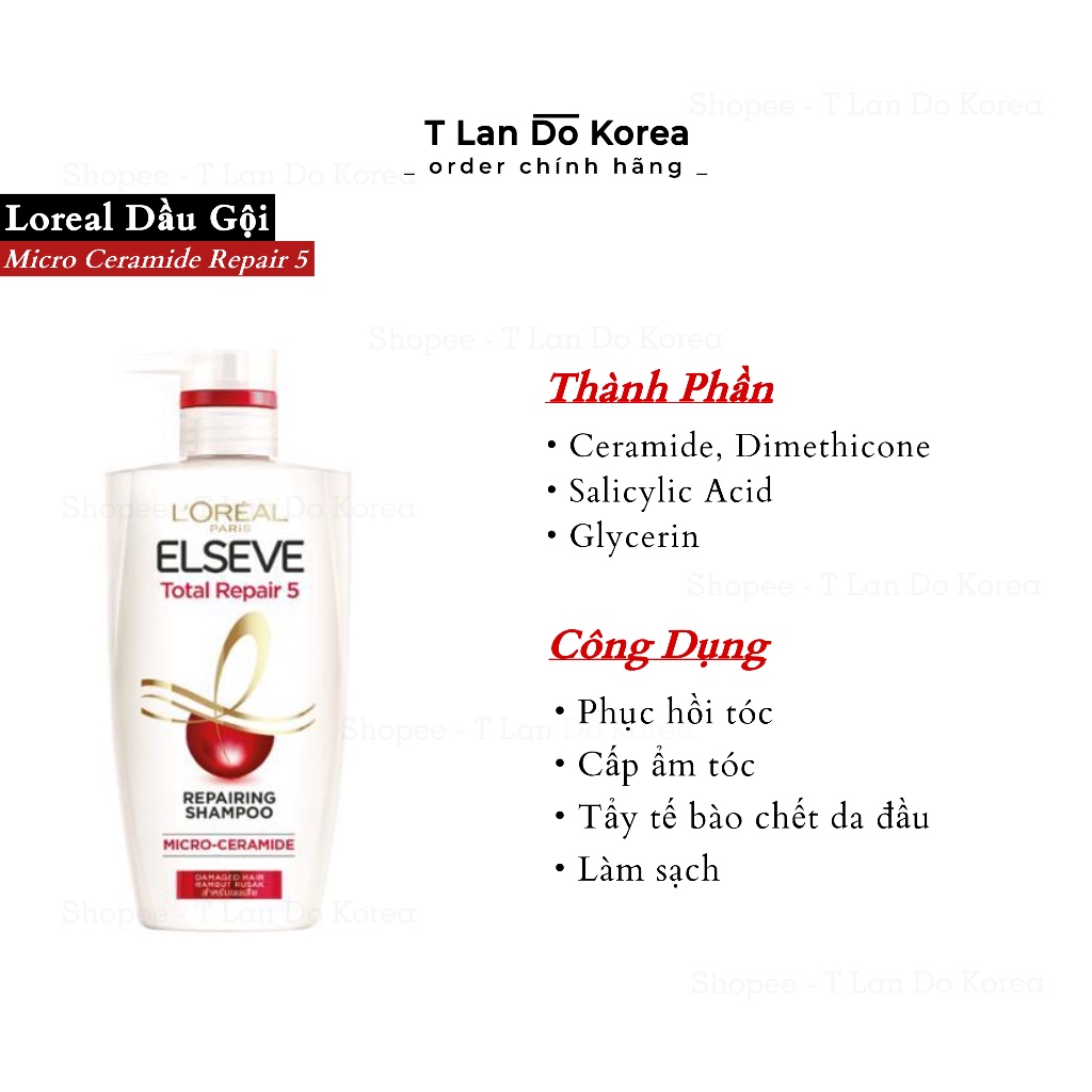 Dầu gội Loreal Total Repair 410ml