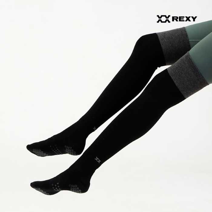 Rexy COLOR BLOCK MAX-GRIP OVER KNEE SOCKS Yoga dành cho nữ Pilates từ tập thể dục đến cuộc sống hàng