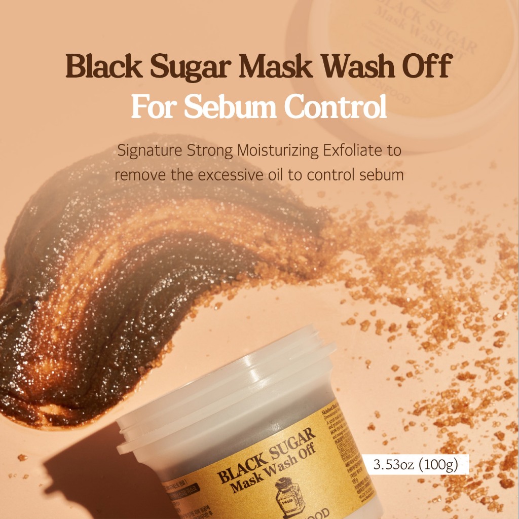 [SKINFOOD Official] Mặt nạ rửa đường đen tẩy tế bào chết toàn thân và loại bỏ mụn đầu đen Black Sugar Mask Wash Off 120g
