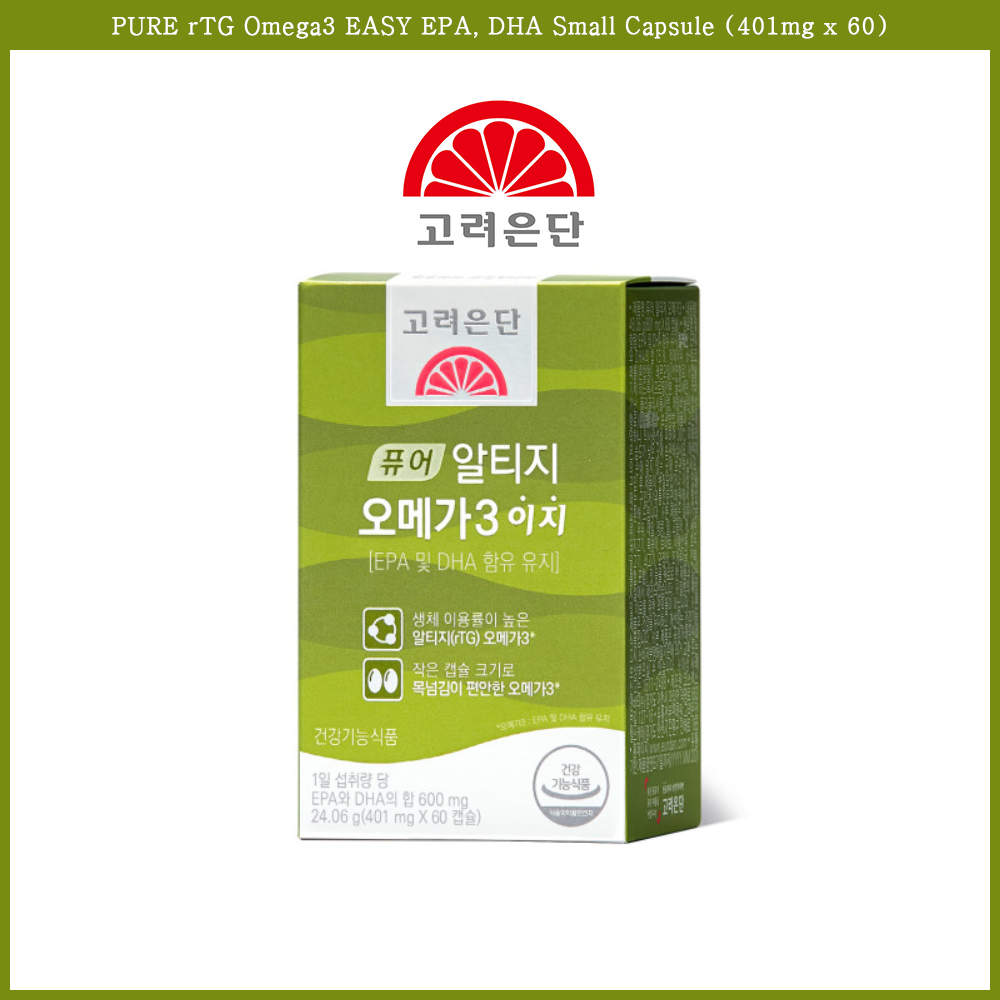 Viên nang nhỏ dễ dàng PURE RTG Omega3 401mg (60 viên)