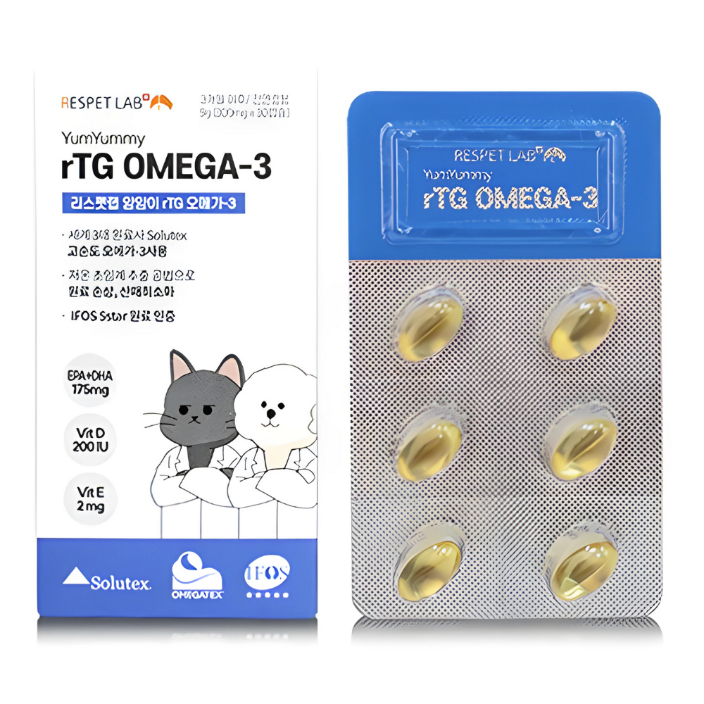 Respet LAB Pet Yum Yum Yi rTG Omega-3 30p, Omega-3, Hỗ trợ miễn dịch, 1