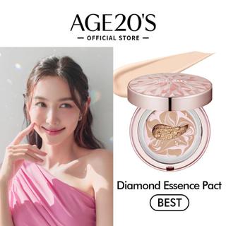Age 20 's Official diamond Essence Pact - kem nền cao cấp với bột kim cương tươi (12,5g), làm sáng, phát sáng, dewy, dưỡng ẩm
