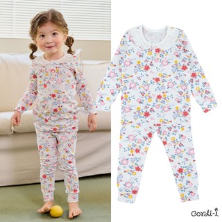 Cordi-i Bộ thun dài tay cao cấp cho bé Floria Single Spandex Baby Homewear (24SS)-AB262 Bộ quần áo thời trang bé trai bé gái chính hãng Cordi Hàn Quốc