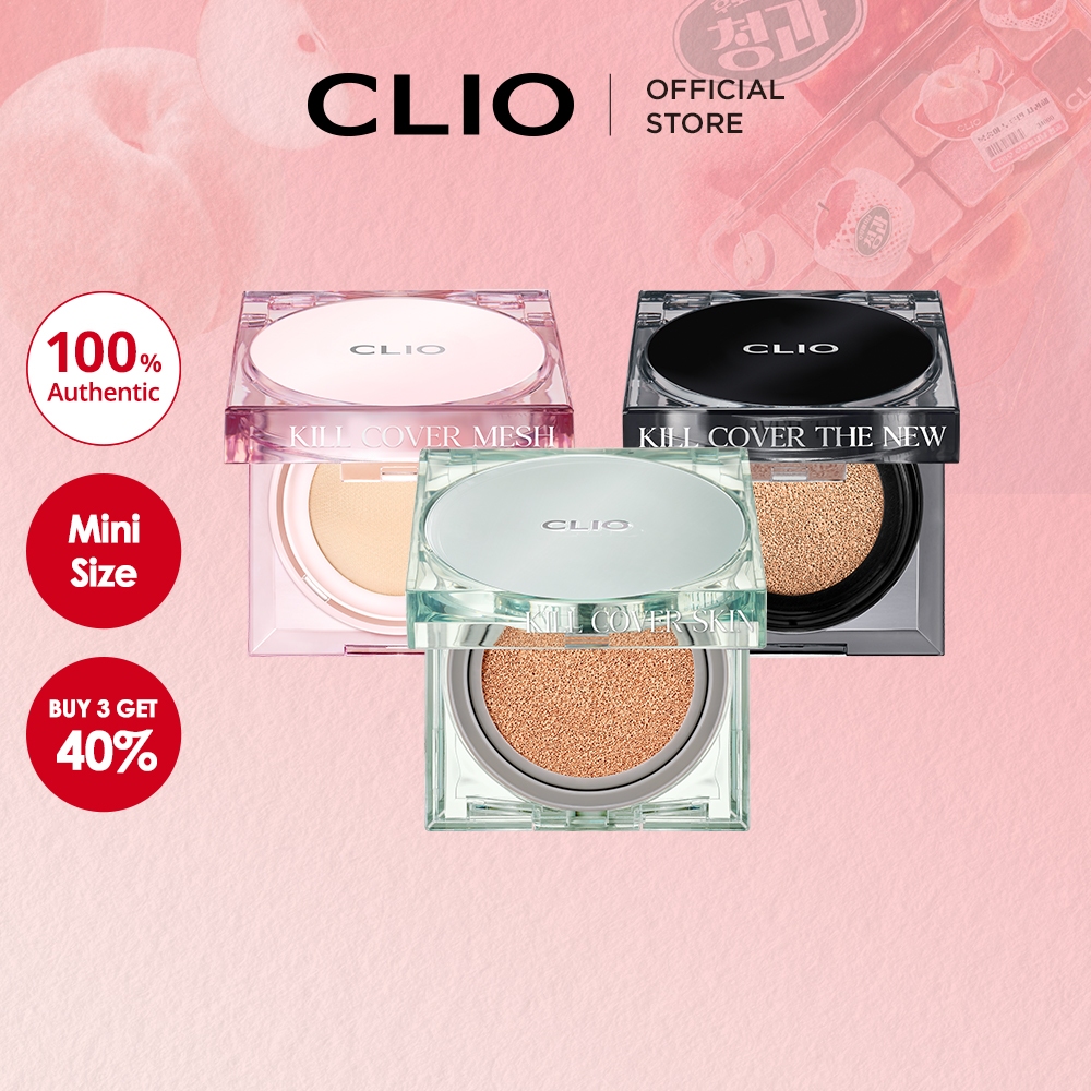CLIO [Cio] Kill Cover Bộ đệm Mini bán chạy nhất (Áo nỉ mới / Lưới phát sáng / Đệm cố định da)