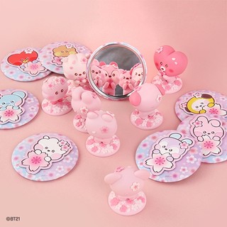 BT21 minini LEATHER PATCH MIRROR 2024 CHERRY BLOSSOM