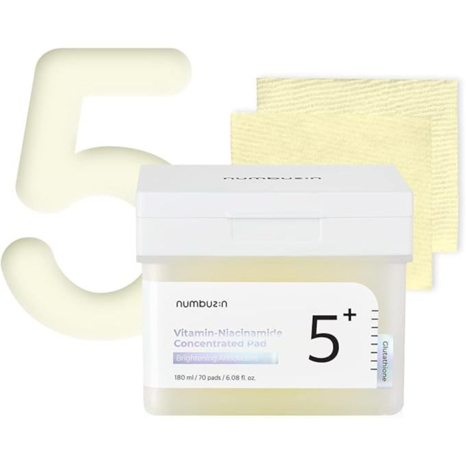 Numpuzin No.5 Vitamin-Niacinamide đậm đặc Toner Pad - 180ml 70pads Glutathione, Niacinamide Radiant 