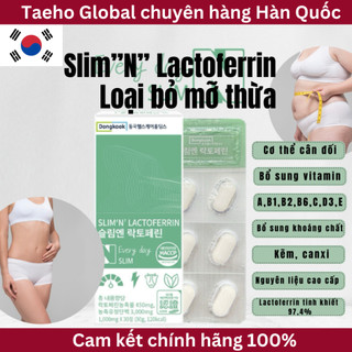 Viên uống giảm cân, giảm mỡ Slim N Lactoferrin 1000mg x 30 viên Hàn Quốc [Dongkook]