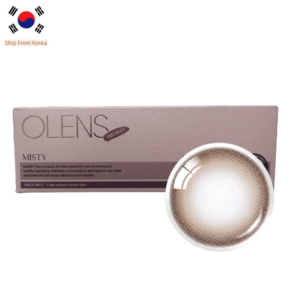 Ống kính áp tròng OLENS MISTY ASH CHOCO 20P và GOLD MINT 20P, ống kính hàn quốc, ống kính