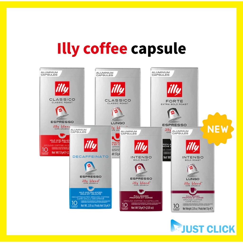 Viên nang cà phê illy Nespresso 6 hương vị★ Giá rẻ nhất / CLASSICO INTENSO FORTE CLASSICO LUNGO DECA