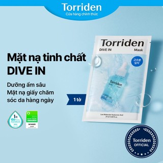  Mặt nạ giấy serum số 1 DIVE IN Hyaluronic Acid,  dưỡng ẩm và bám chặt  vào da, thoải mái sử dụng hàng ngày, 1 miếng
